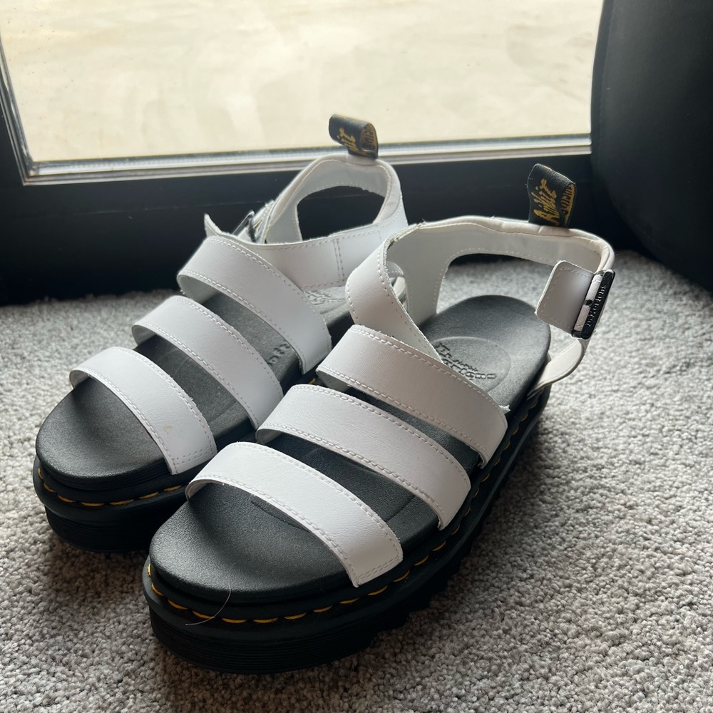 Dr. Martens white sandals size 9